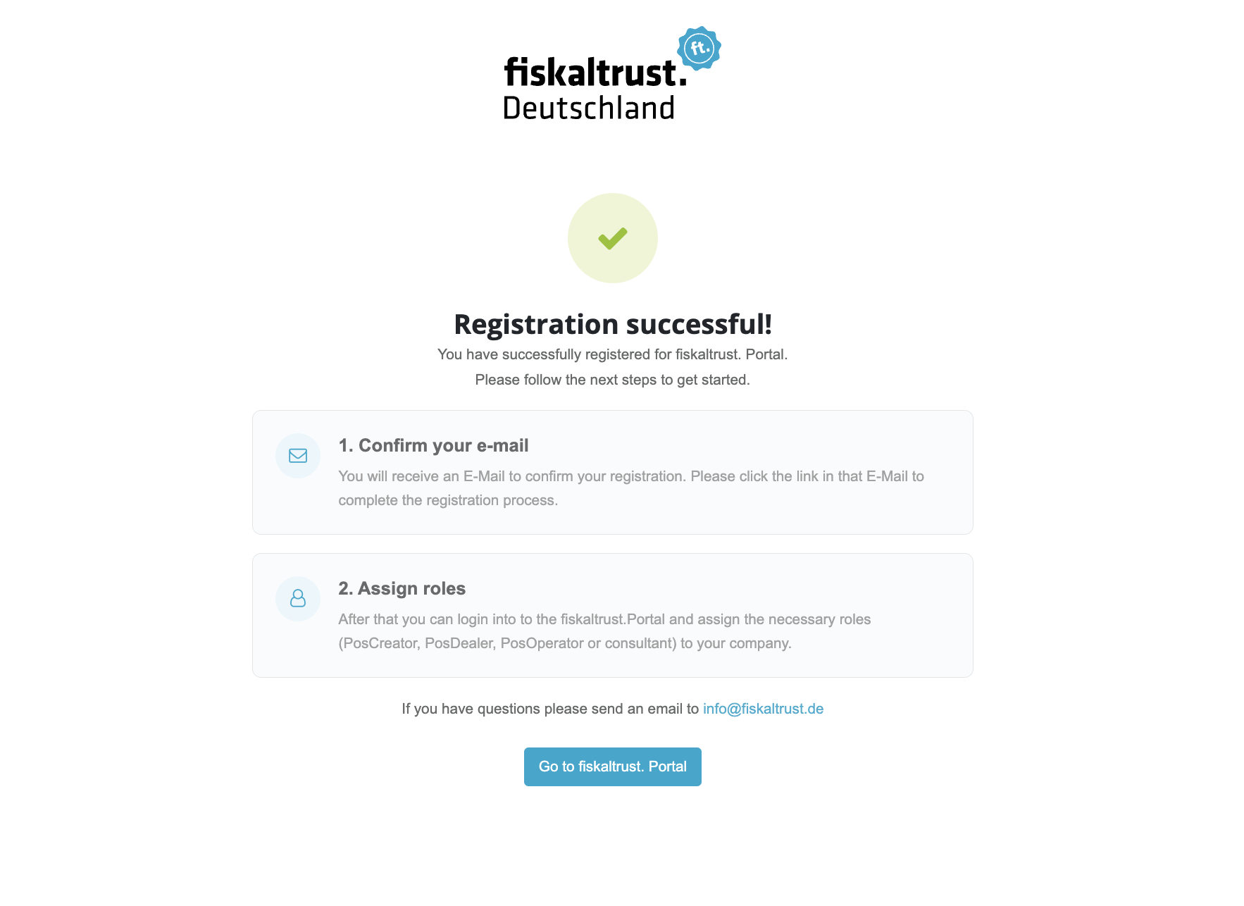 Registration successful